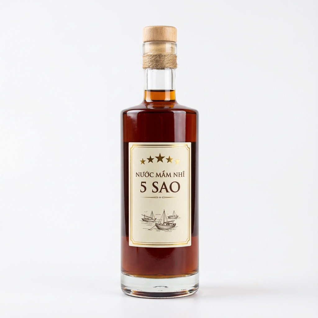 Nước mắm nhĩ 5 sao chai thủy tinh 500ml