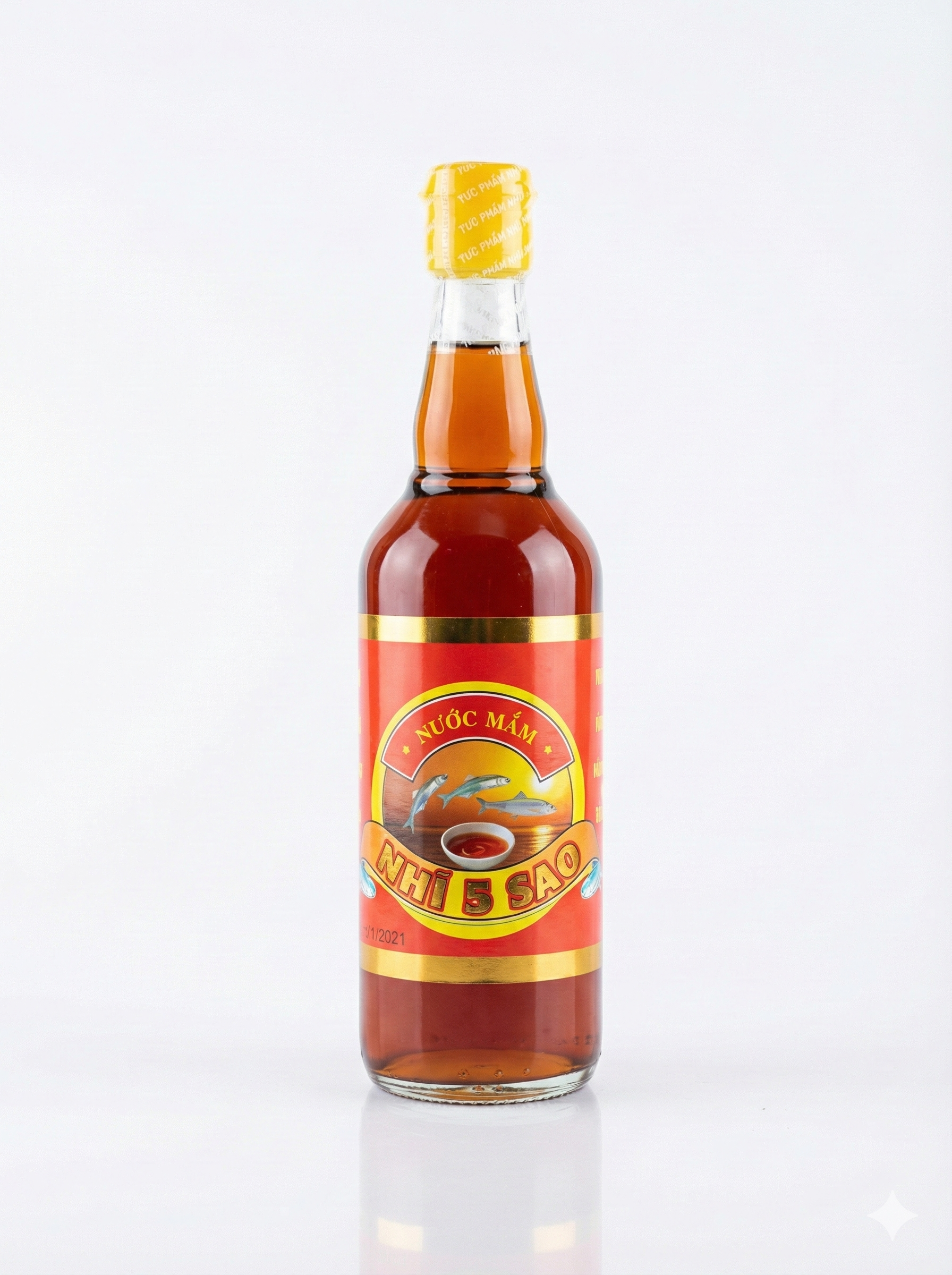 Chai nước mắm nhĩ 5 sao Nhị Gia 500ml - Dùng để chấm